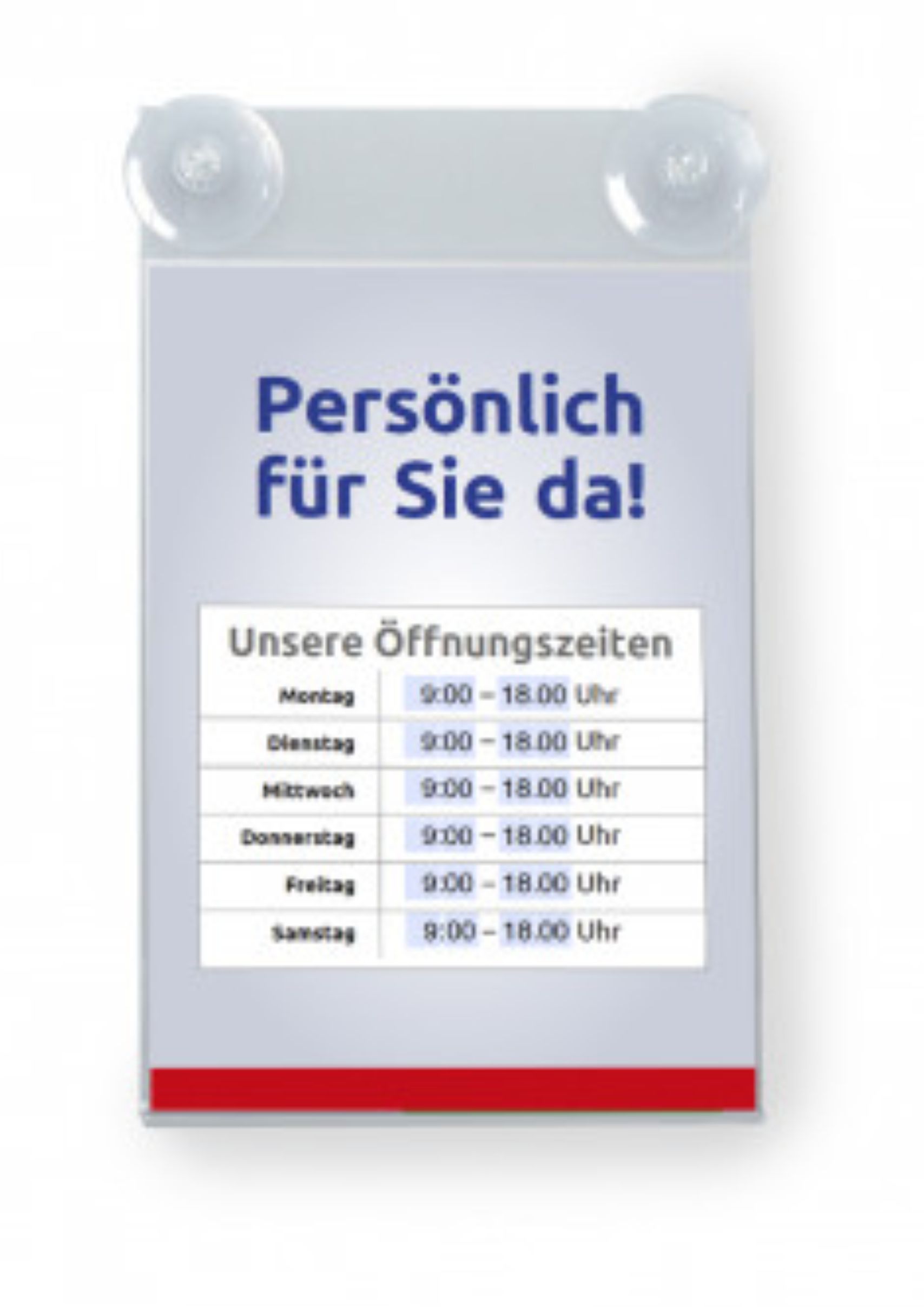 DIN A5 Öffnungszeitenschild 
